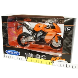 WELLY 1:10 MOTOCYKL KTM 1190 RC8  POMARAŃCZOWO-CZARNY (62806) - 5