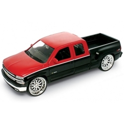WELLY TUNING 1:24 CHEVROLET SILVERADO CZERW-CZAR 22076LR - 1